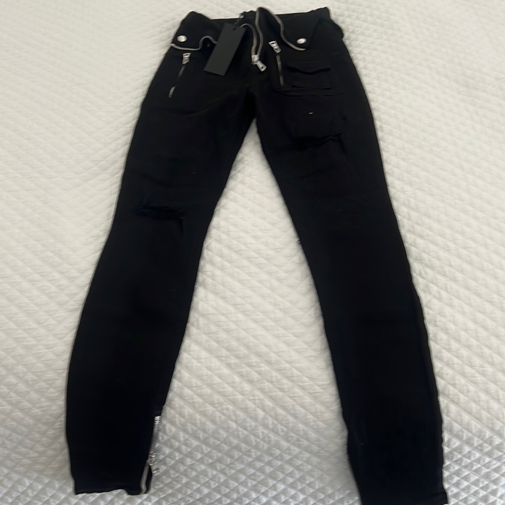 RTA Black Zip Jeans with Tags